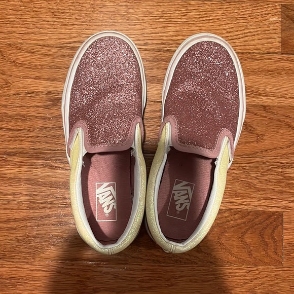 Girls Pink Glitter Vans - Picture 3 of 3
